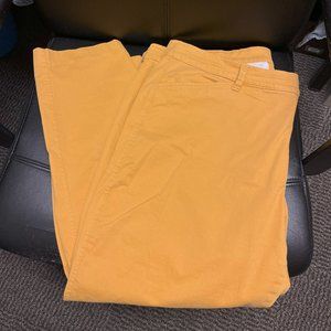 Old Navy Mustard Yellow Pixie Pants w/ Secret Slim Pockets, Size 20 Plus